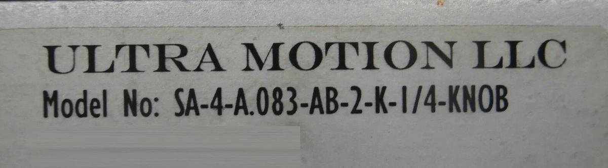 Used Ultra Motion SA-4-A.083-AB-2-K-1/4-KNOB Motor Assembly Animatics SM1702M Working