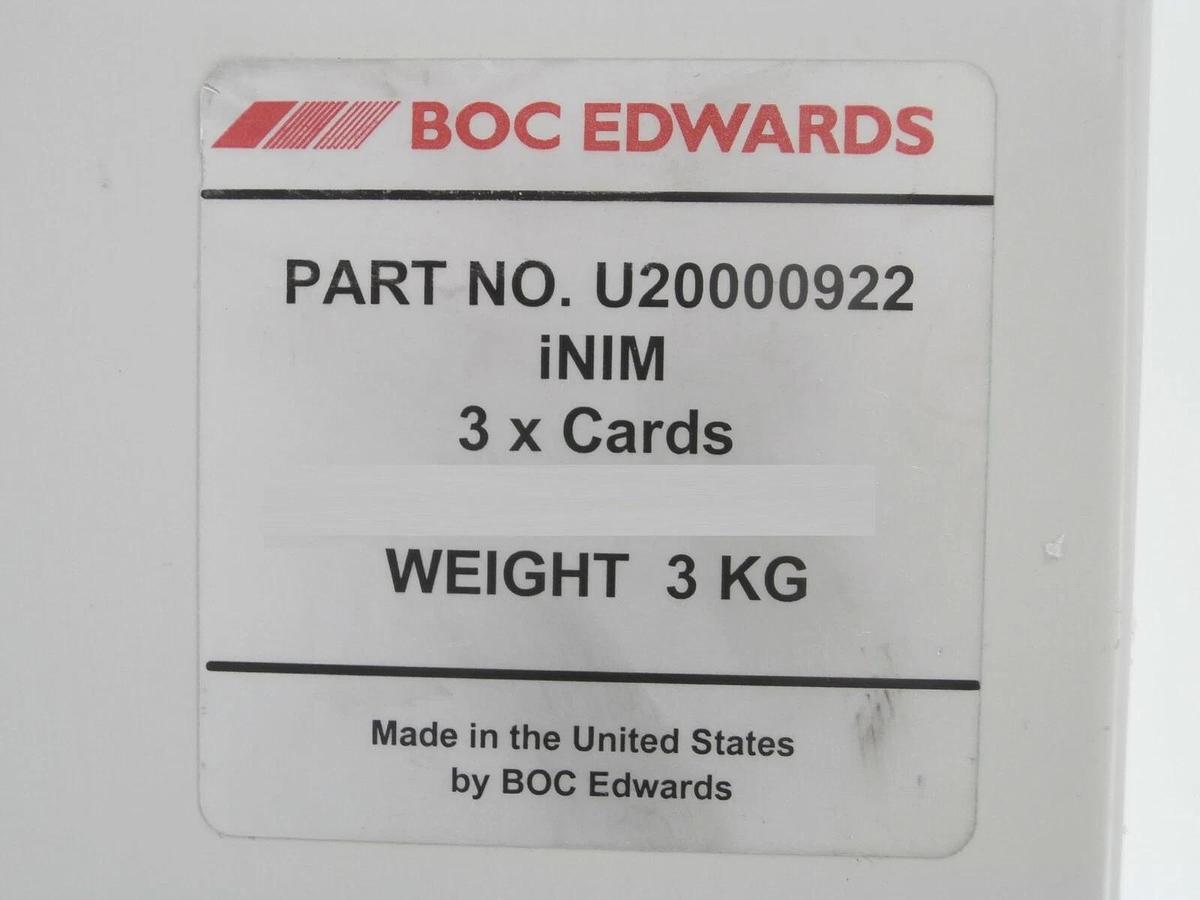Used Edwards U20000922 iNIM Network Interface iNIM 3x Cards D37215252 Working Surplus