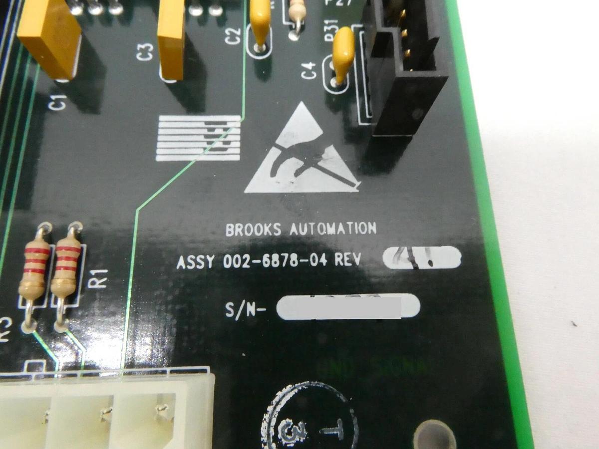 Used Brooks Automation 002-6878-04 Interface Board PCB Rev. A1 Working Spare