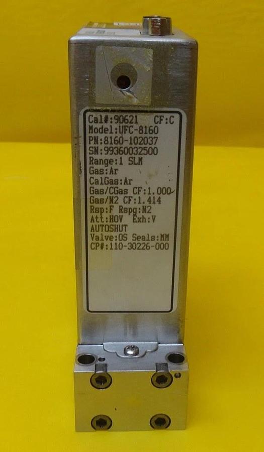 Used Unit Instruments 8160-102037 Mass Flow Controller MFC 1 SLM Ar UFC-8160 Used