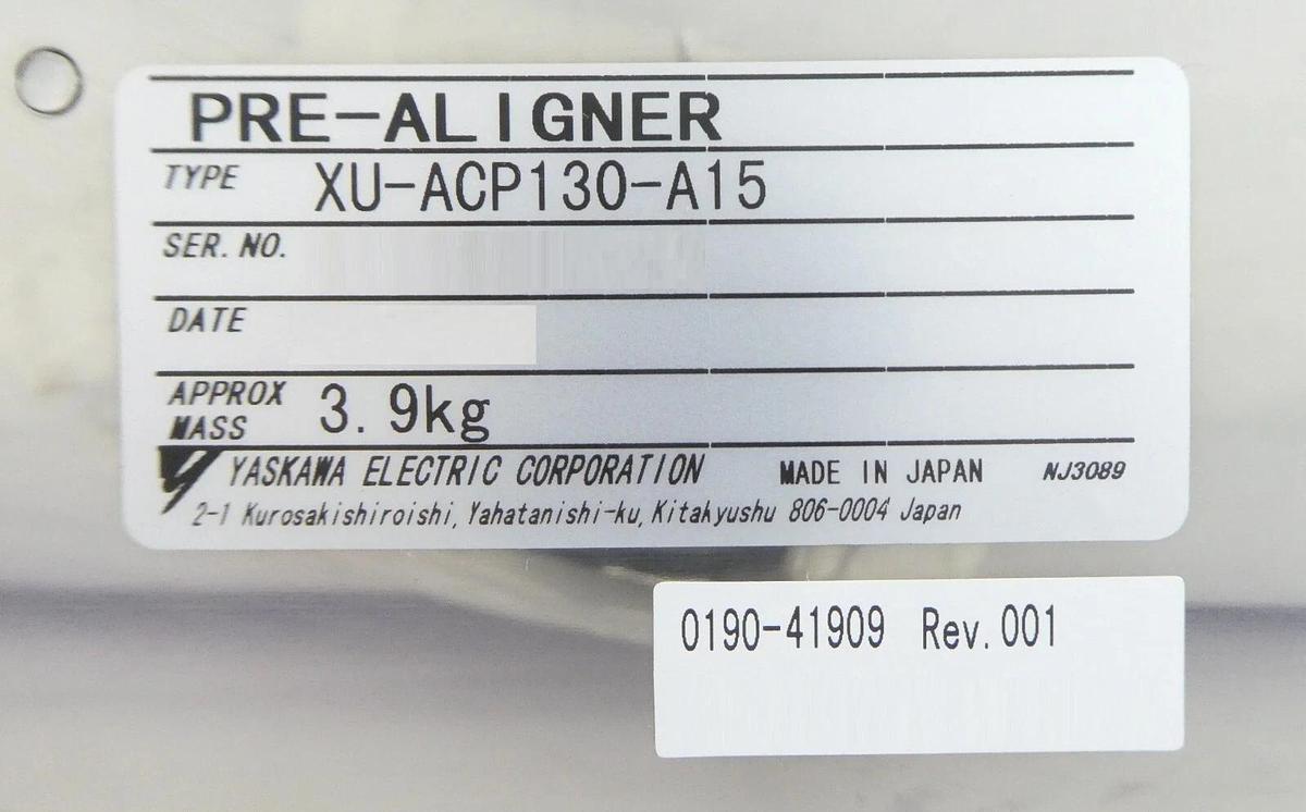 Used Yaskawa Electric XU-ACP130-A14 300mm Wafer Prealigner AMAT 0190-41909 Working