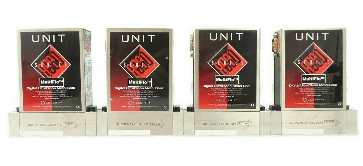 Used Celerity UFC-8565C Mass Flow Controller 500 SCCM Ar O2 Reseller Lot of 4 Working