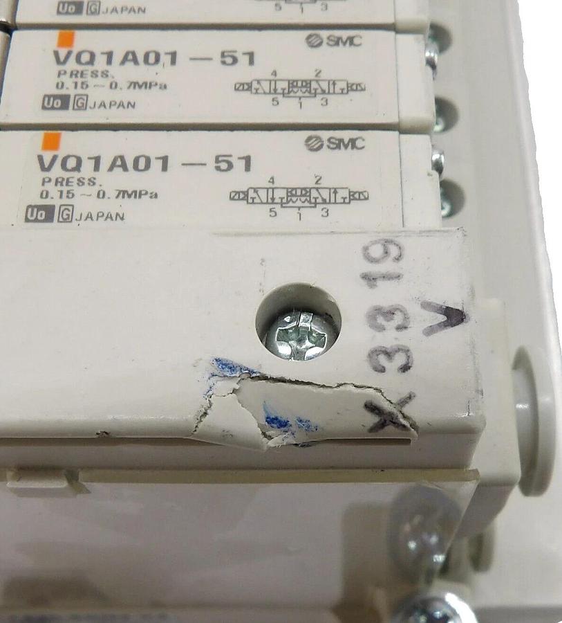 Used SMC EX420-SDN2-X4 16-Port Pneumatic Manifold VV5Q11-16-X3319V AMAT Working