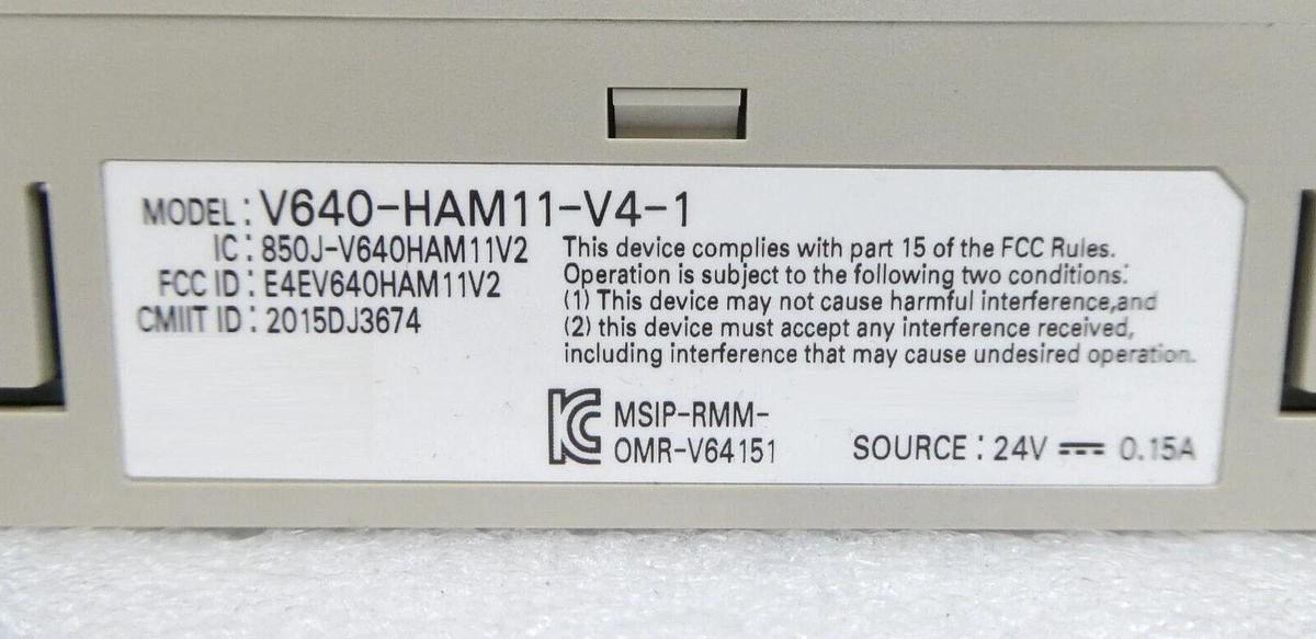 Used Omron V640-HAM11-V4-1 Amplifier Unit Reseller Lot of 2 Working Surplus