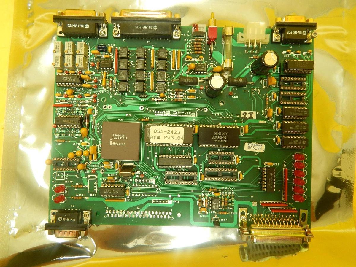 Used Hine Design 885-2423 Arm Control Board PCB 778-1I GaSonics Aura A-2000LL Used
