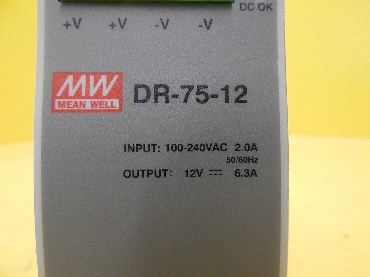 Used Mean Well DR-75-12 12V DC Power Supply Reseller Lot of 4 Used Working