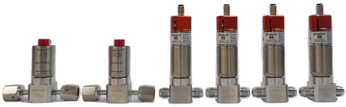 Used Ham-Let 2LNS4O-CM2-HB HM20-4VKLO-GF4-150PSI Hybrid Diaphragm Valve Lot of 6 Work