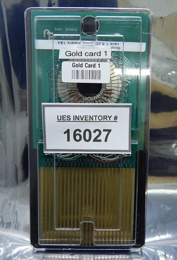 Used Alphatronics Gold Card 1 Probe Card PCB Standard B481 5.20 Ohms Meters 1&4 Used