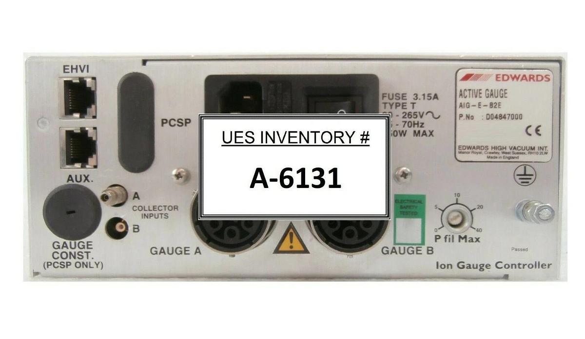 Used Edwards D04847000 Active Ion Gauge Controller AIG-E-B2E Working Surplus