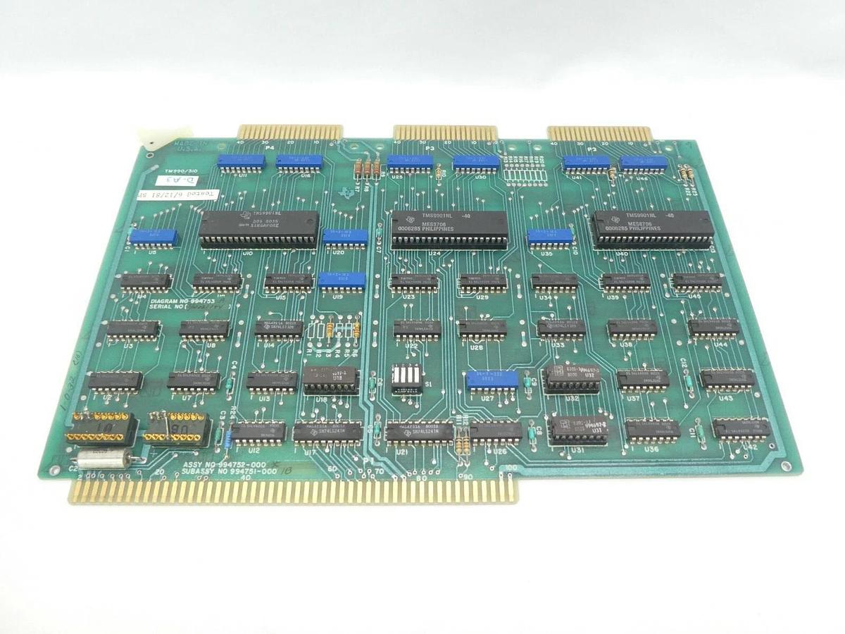 Used Texas Instruments 994752-000 I/O Module PCB Card TM990/310 Working Surplus