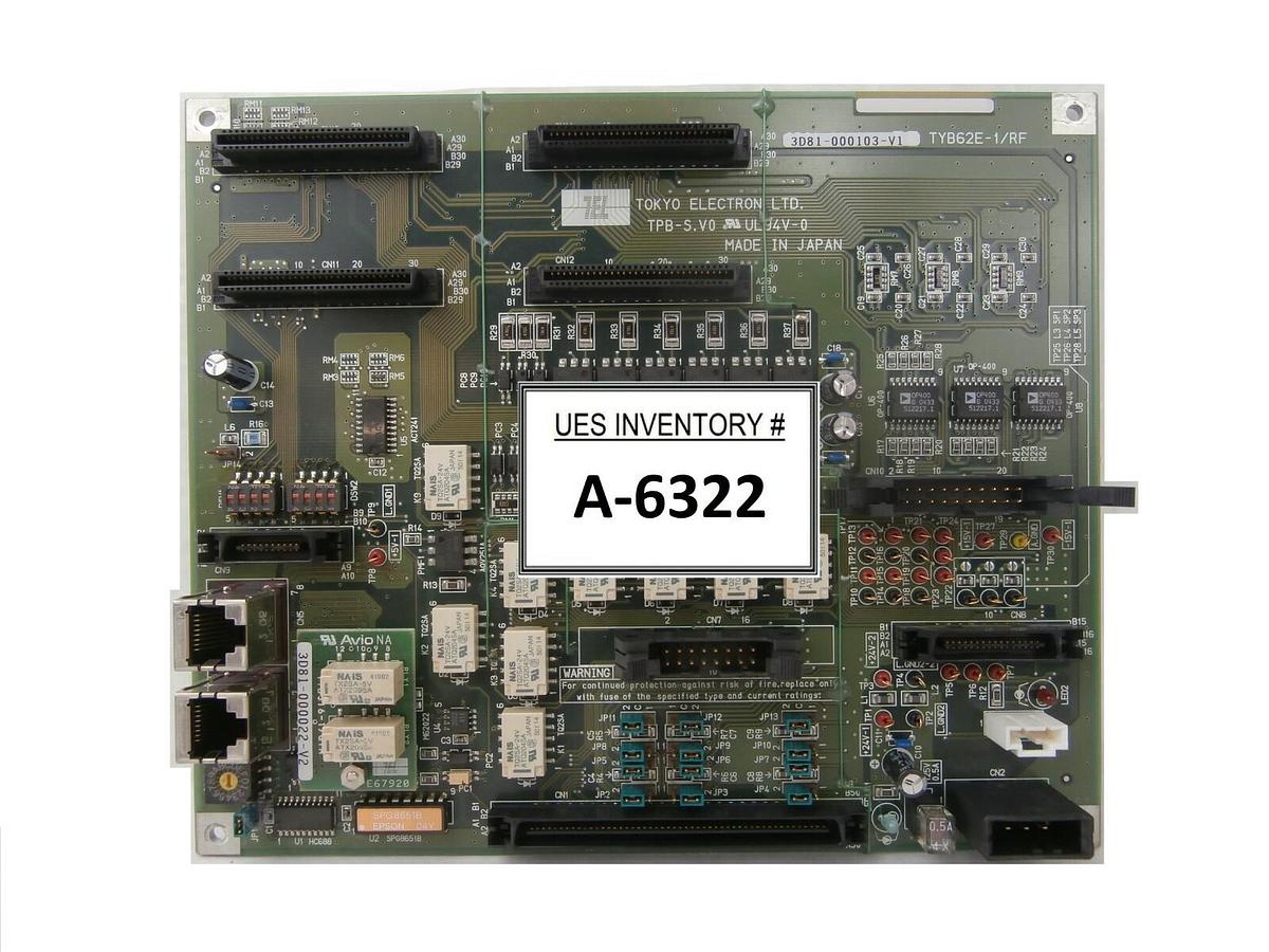 Used TEL Tokyo Electron 3D81-000103-V1 Backplane PCB TYB62E-1/RF Telius Working