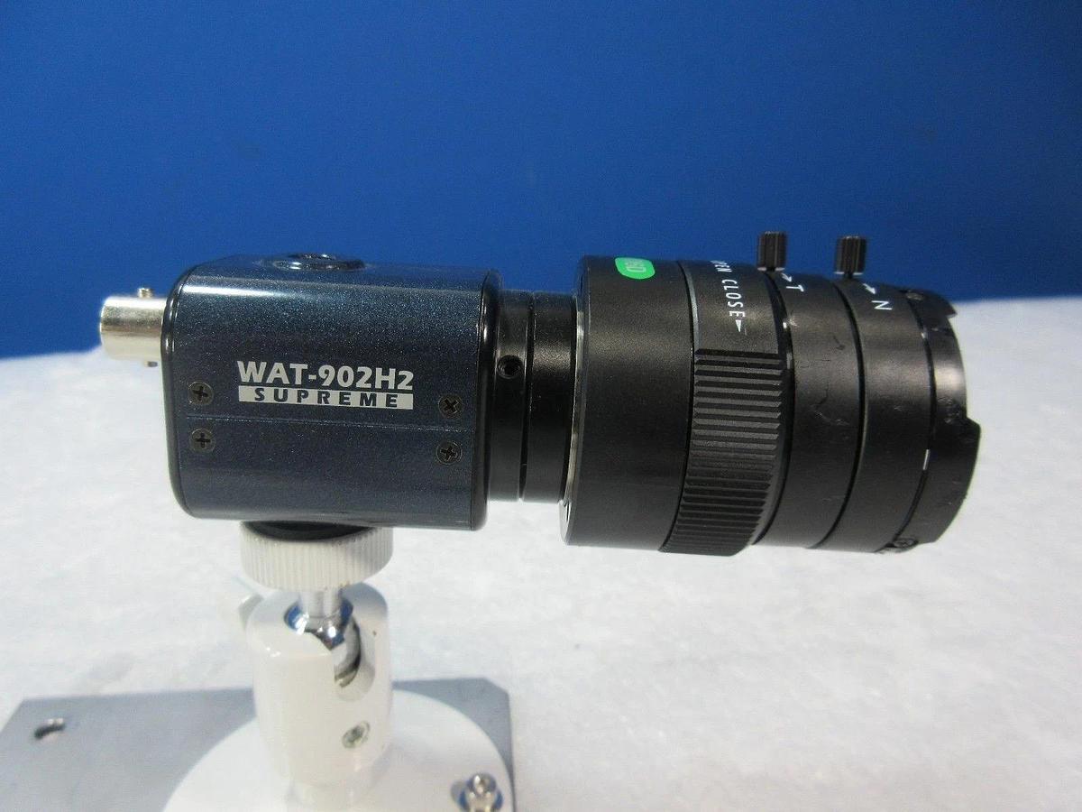 Used Watec WAT-902H2 Supreme CCD Camera with Computar H3Z4512CS-IR Lens & Cables Used