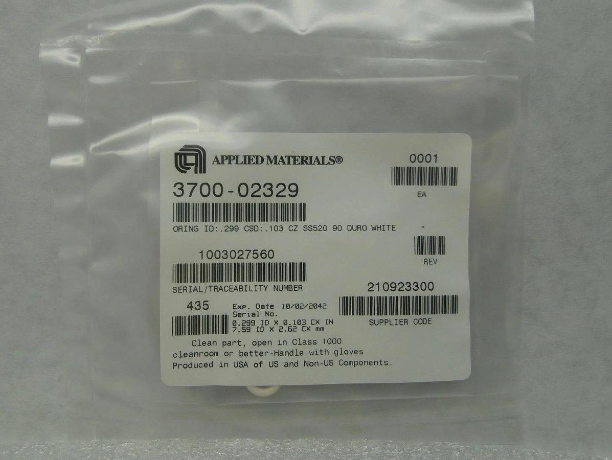 AMAT Applied Materials 3700-02329 O-Ring Duro White Reseller Lot of 4 New