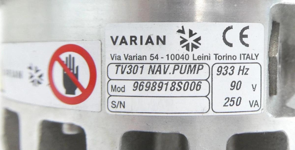Used TV-301 Navigator Varian 9698918S006 Turbomolecular Pump Turbo Working