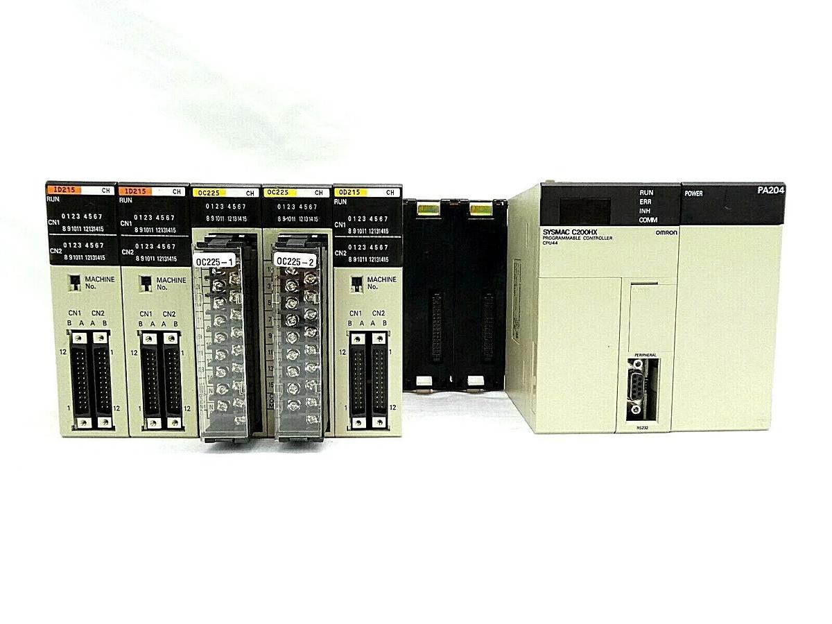 Used Omron C200HX Programmable Logic Controller PLC Microbar Trackmate C200HX-CPU44-E