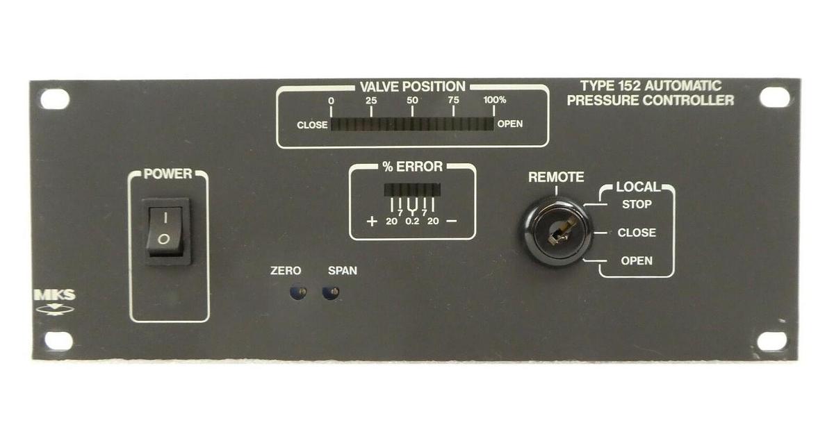 Used MKS Instruments 152H-P0 Automatic Pressure Controller Type 152 No Key Working