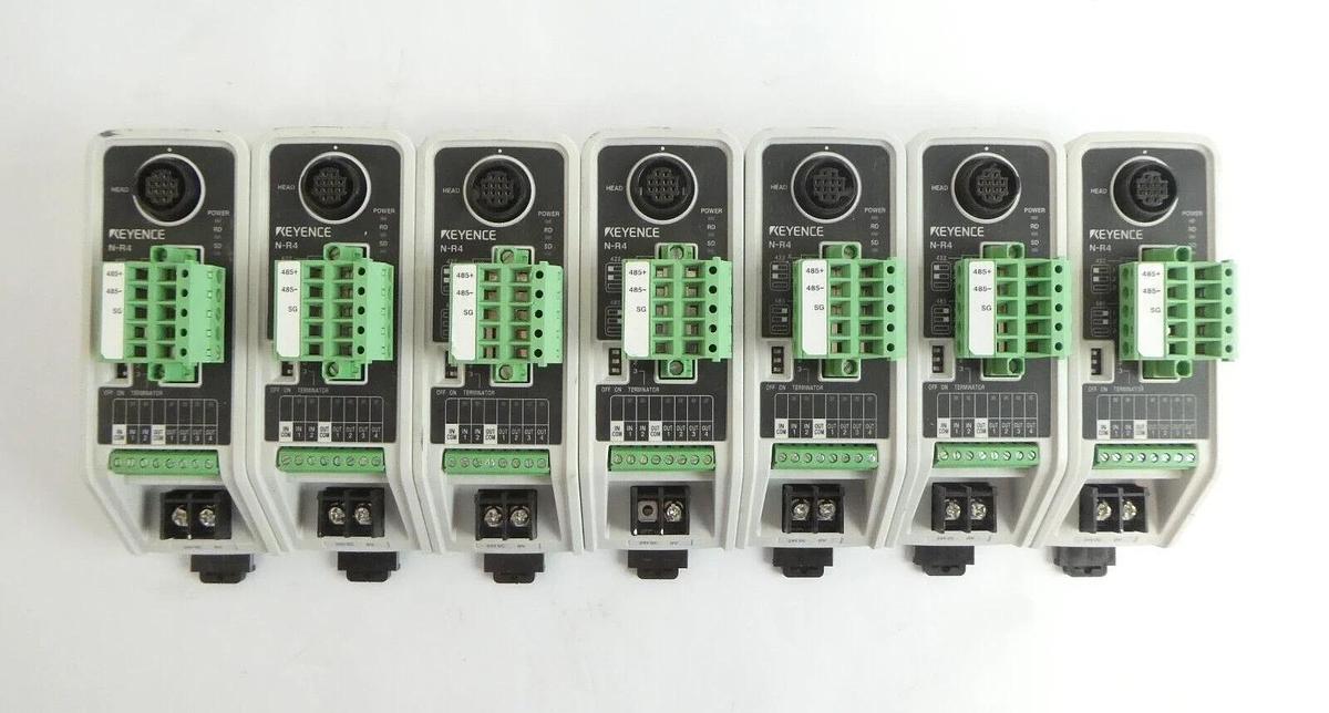 Used Keyence N-R4 Communication Sensor Amplifier Reseller Lot of 20 Working Surplus