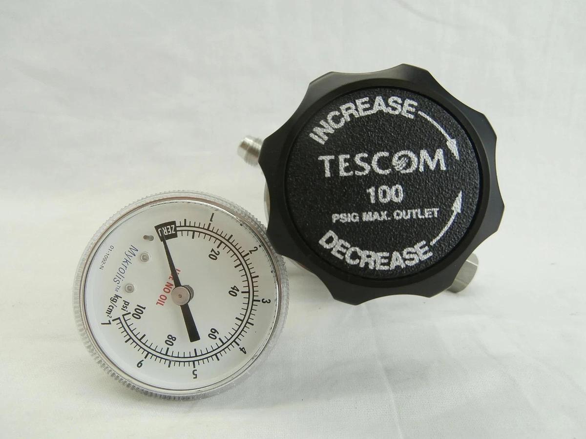 Used Tescom 44-3262JR91-145 Manual Pressure Regulator Valve 44-3200 Working