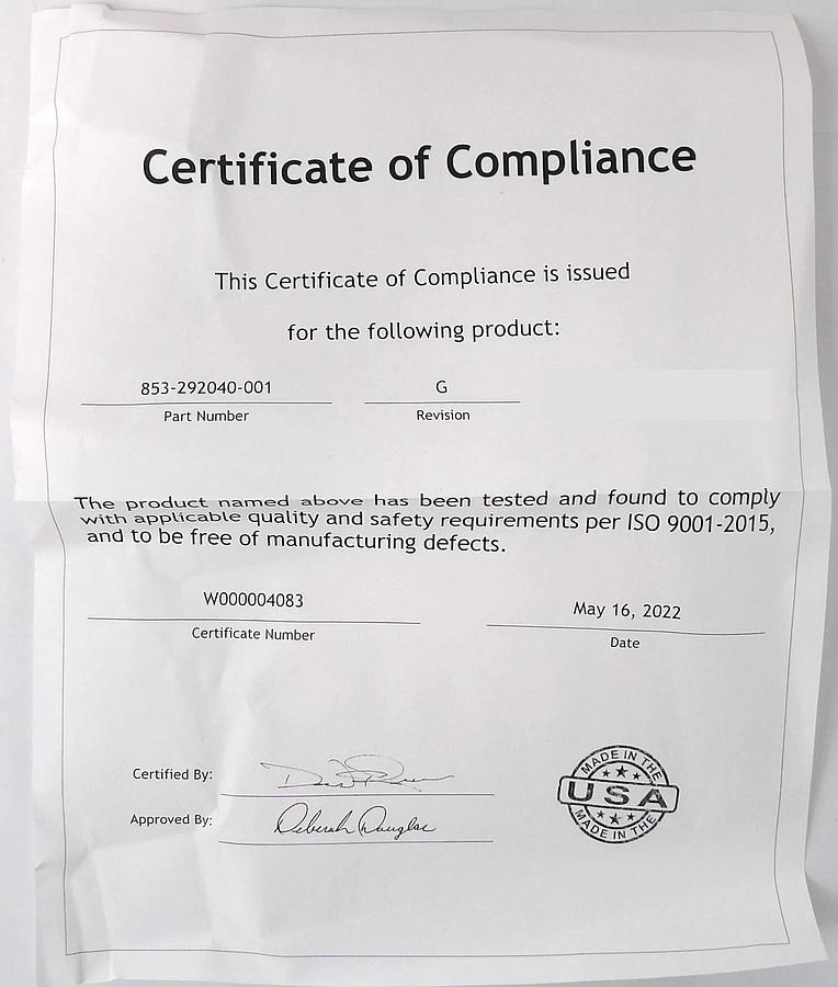 Used Lam Research 853-292040-001 SAC Maintenance Display Assembly New Surplus