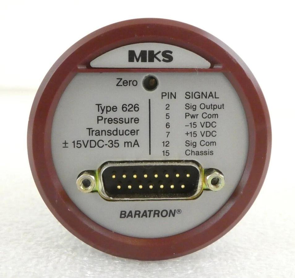 Used MKS Instruments 626A01TBE Baratron Pressure Transducer Type 626 Tested Working
