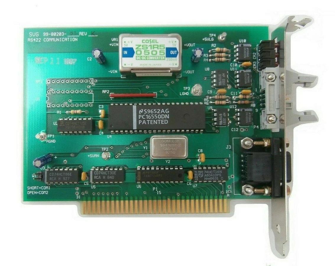 Used SVG Silicon Valley Group 99-80203-02 RS422 Communication PCB Card Rev. K Spare