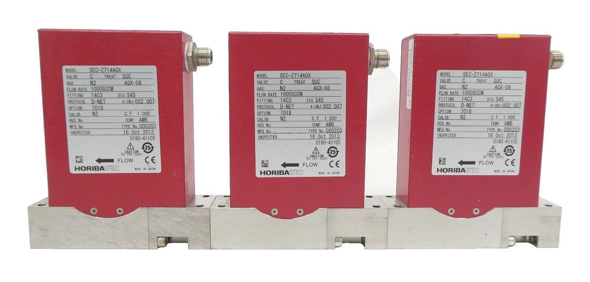 Used Horiba STEC SEC-Z714AGX Mass Flow Controller MFC Z700 Reseller Lot of 8 Working
