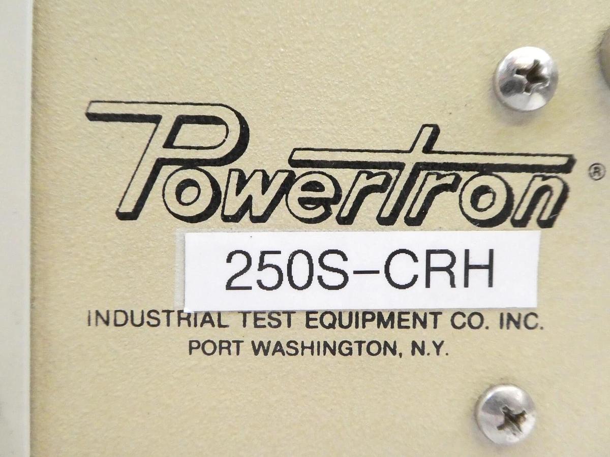 Used Powertron Industrial Test Equipment 250S-CRH Power Supply XA-1 Untested Surplus