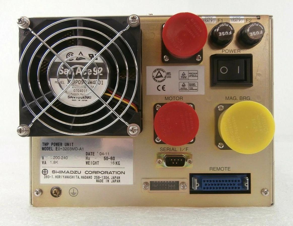 Used Shimadzu EI-3203MD-A1 TMP Turbomolecular Pump Controller AMAT 3620-01616 Tested