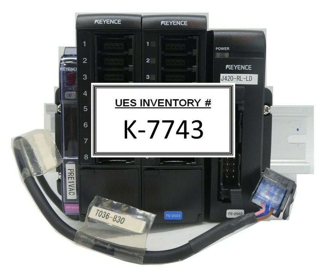 Used Keyence FS Photoelectric Sensor Assembly AP-V41A FS-2503 FS-2502 NSR FX-601F