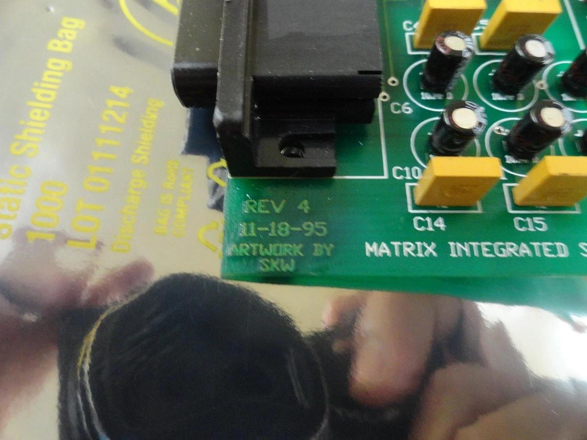Used Matrix Integrated Systems 1010-0074 Connector PCB Board System 10 Used Working