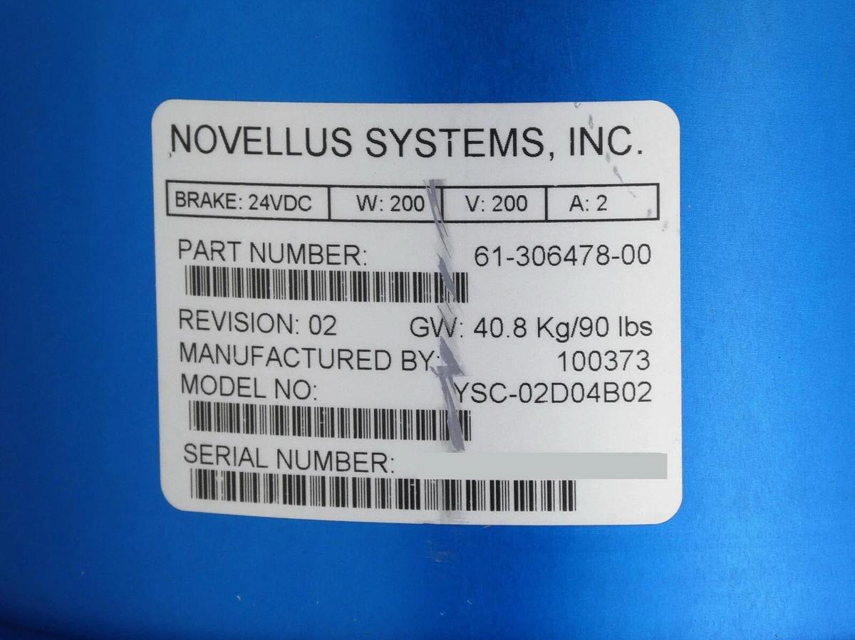 Used Yaskawa Electric YSC-02D04B02 Spindle Motor Novellus 61-30647478-00 Working