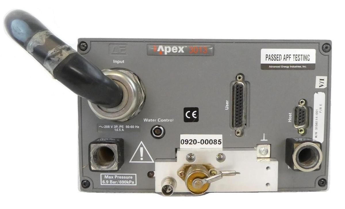 Used RF Apex 3013 AE Advanced Energy 3156114-001 RF Generator AMAT 0920-00085 Working
