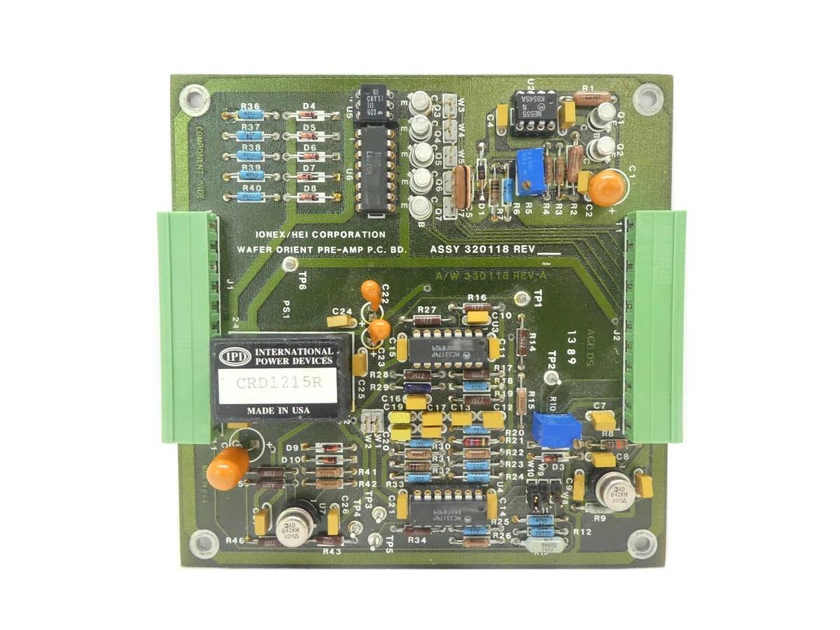 Used Ionex/HEI Corporation 320118 Wafer Orient Pre-Amp PCB Working Surplus