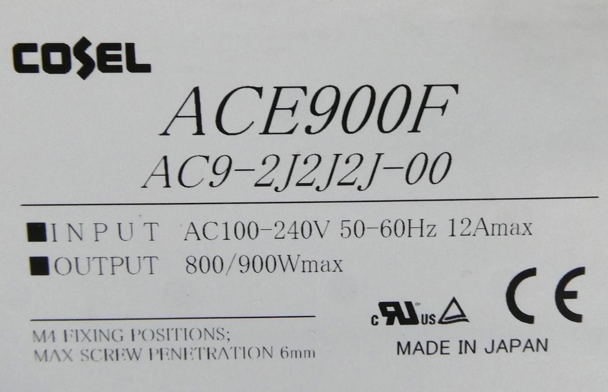 Used Cosel AC9-2J2J2J-00 Power Supply ACE900F Reseller Lot of 4 Working Spare