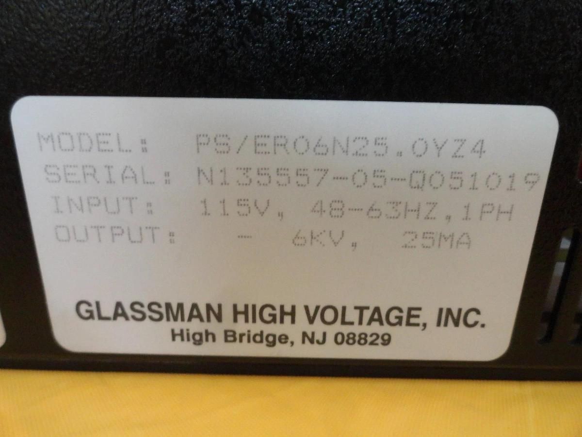 Used Glassman PS/ER06N25.0YZA 6kV Power Supply AMAT 9090-01265ITL Working Surplus