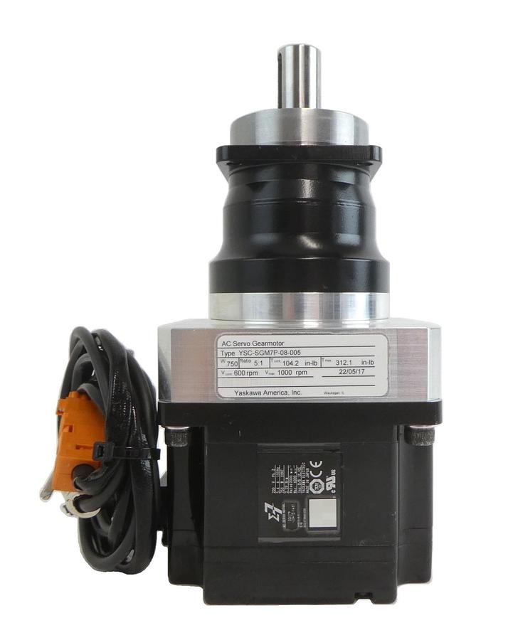 Yaskawa Electric SGM7P-08A7E-YA17 AC Servo Motor YSC-SGM7P-08-005 Working