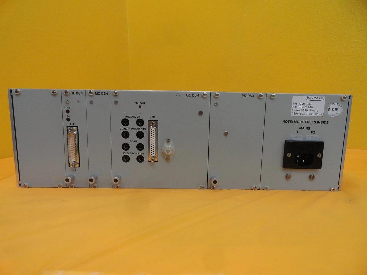 Used Balzers BG D21 260 Partial Pressure Gauge Module QMG 064 QMS064 Used Working