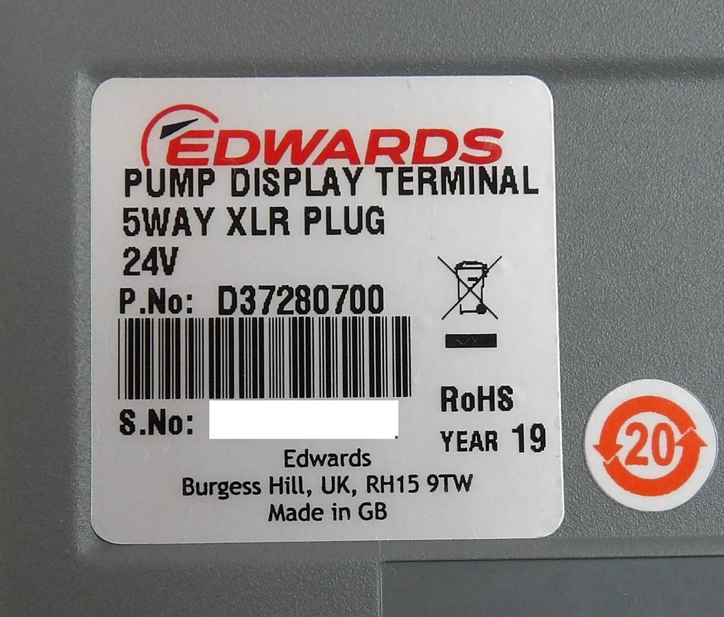 Used Edwards D37280700 Vacuum Pump Display Terminal Controller Gameboy New Surplus