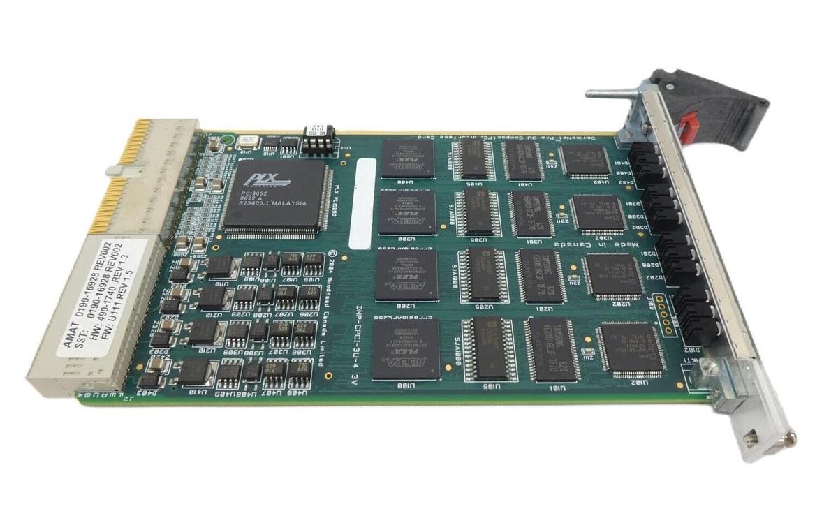 Used SST Woodhead DNP-CPCI-3U-4 DeviceNet Scanner PCB Card AMAT 0190-16928 Working
