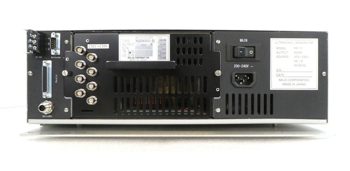 Used Kaijo 69110 600w Ultrasonic Generator with 400w Matching Box M20005-R Surplus