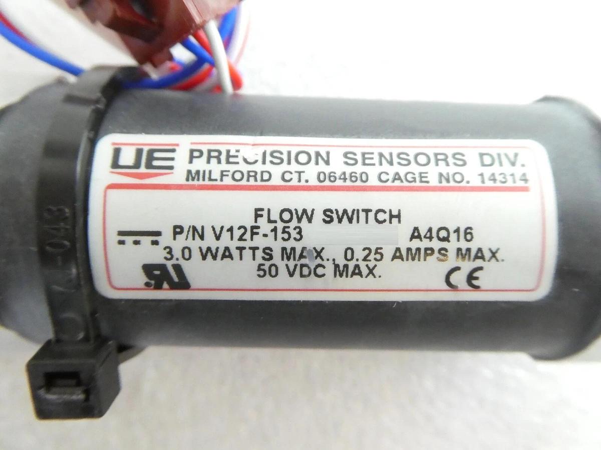Used UE Precision Sensors V12F-153 Flow Switch Valve Reseller Lot of 2 Working