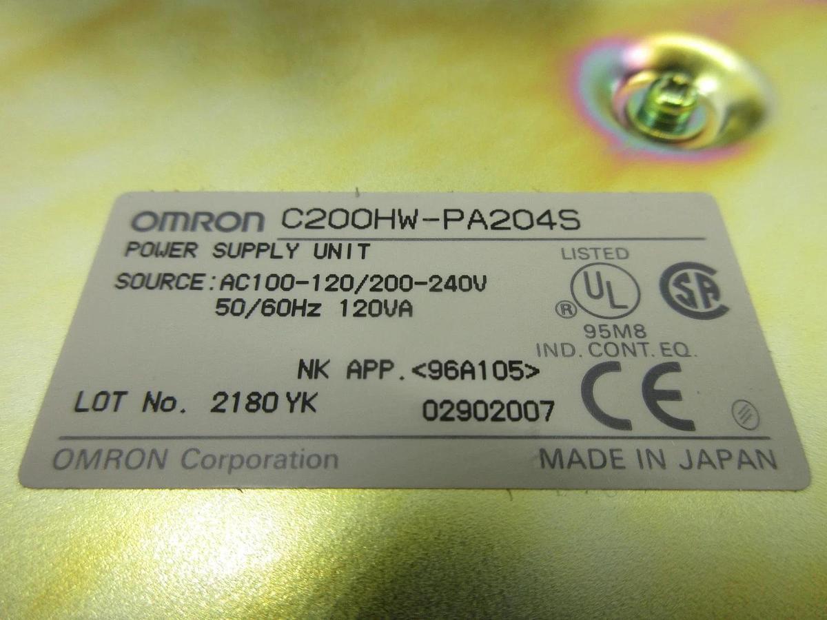 Used Omron C200HE Programmable Logic Controller PLC SYSMAC Nikon NSR-S202A Working