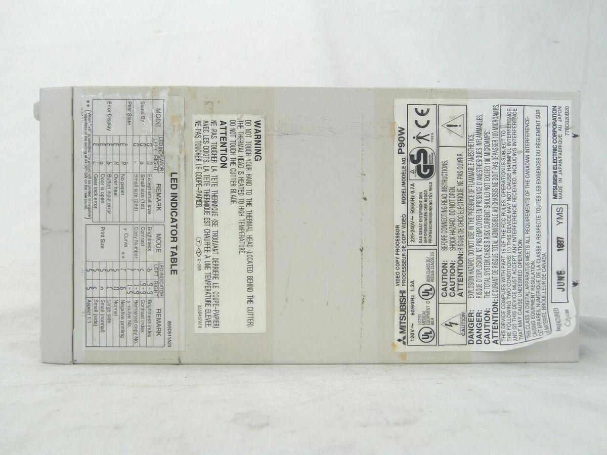 Used Mitsubishi Video Copy Processor Video Printer P90W P91W Lot of 2 Damaged As-Is