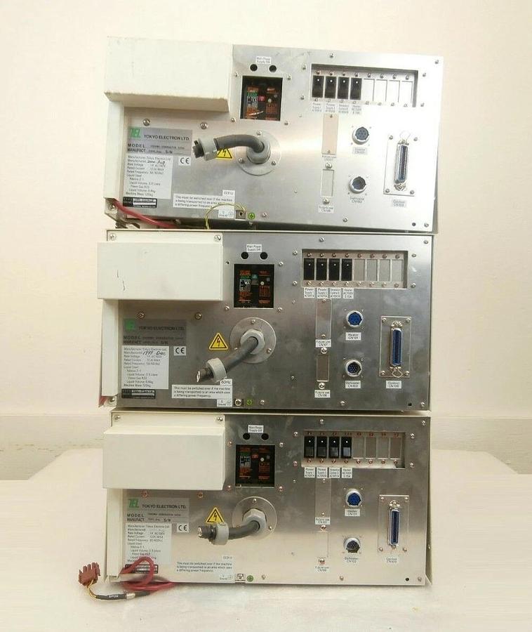 Used TEL Tokyo Electron Y331-D204CE Thermo Generator Control Unit D204 Lot of 3 As-Is