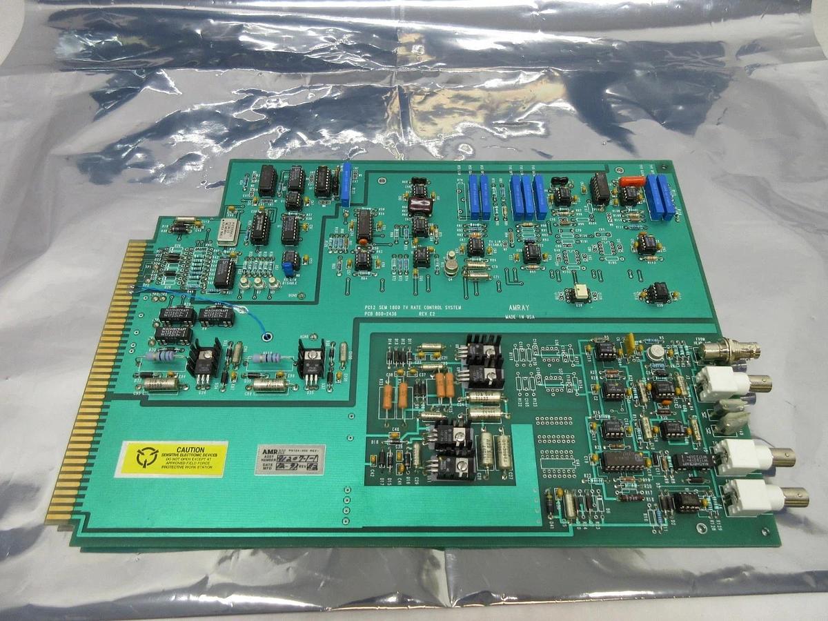 Used Amray 800-2436 PC12 SEM 1800 TV Rate Control System Card PCB Used Working
