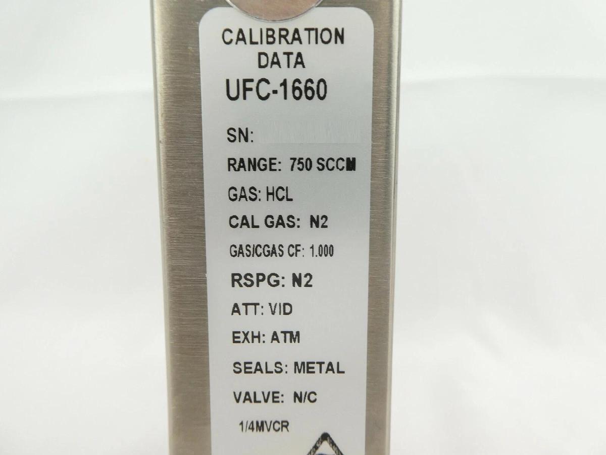 Refurbished UNIT Instruments UFC-1660 Mass Flow Controller MFC 750 SCCM HCl 1660 Refurbished