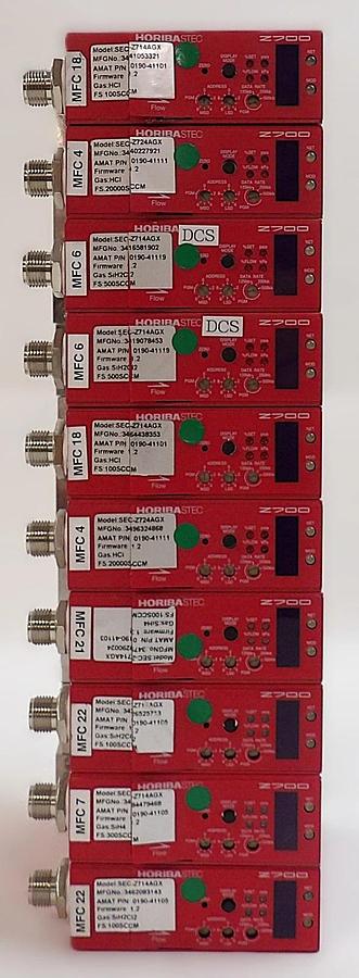 Used Horiba STEC SEC-Z714AGX Mass Flow Controller MFC Z700 Lot of 10 Working Spare