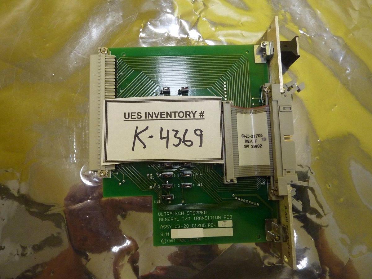 Used Ultratech Stepper 03-20-01705-02 General I/O Transition PCB Card Rev. J Used