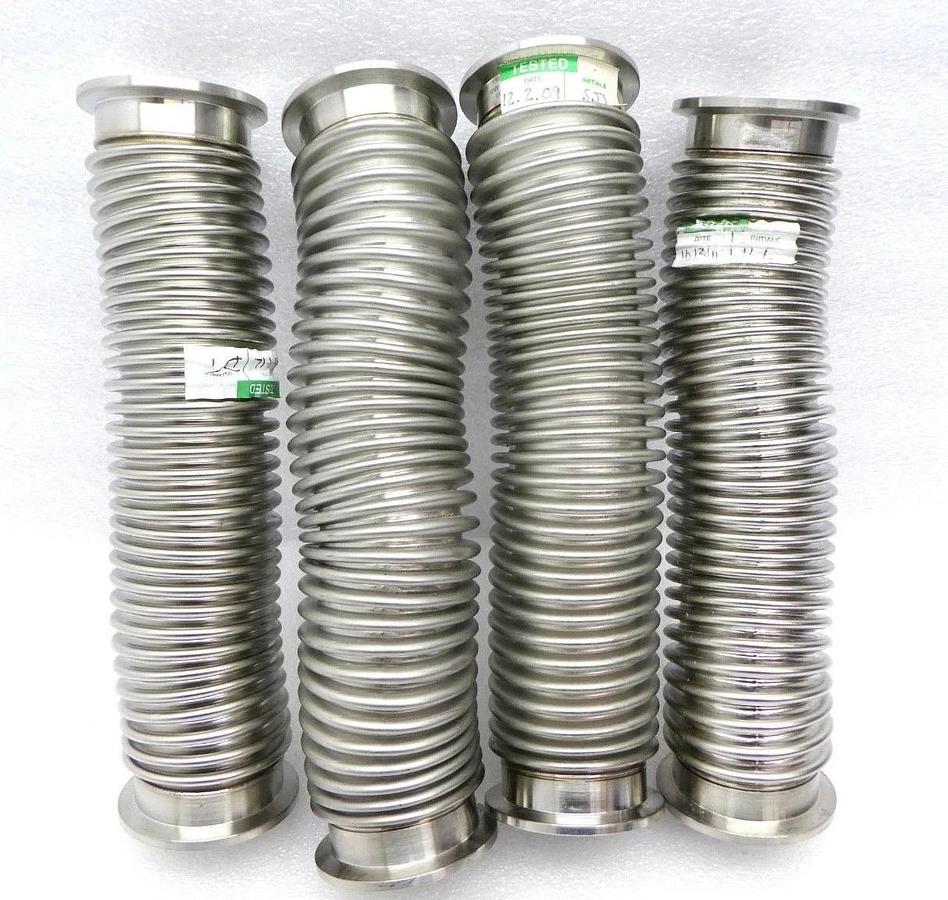 Used Edwards Flexible Bellows Vacuum Hose 8.5" NW40 KF40 Reseller Lot of 4 TPU Used
