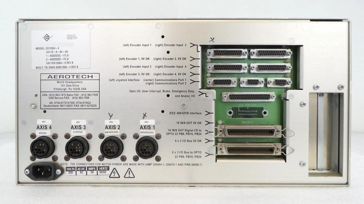 Used Aerotech ES13504-9 Multi-Axis Motion Controller UNIDEX 511 U511R-B-80-40 Surplus